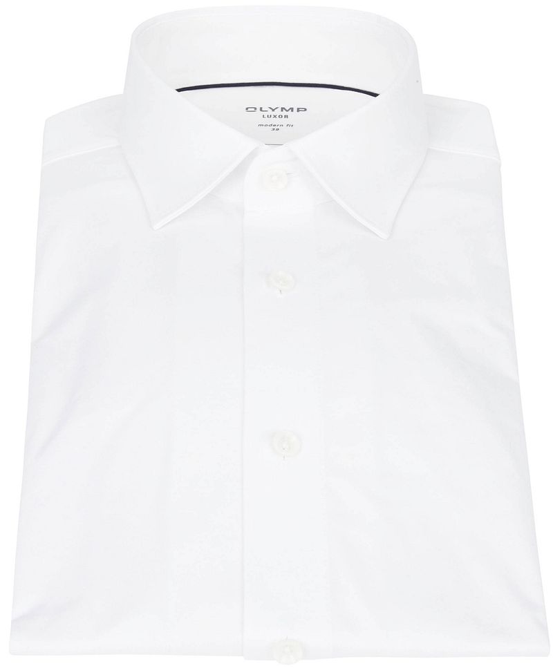 OLYMP Luxor Jersey Stretch Shirt 24/Seven Weiß - Größe 47 günstig online kaufen
