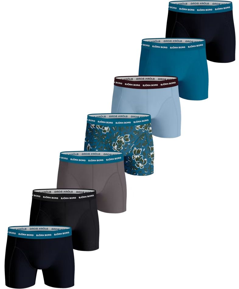 Bjorn Borg Boxers Lot de 7 Multicolore Noir Bleu taille M