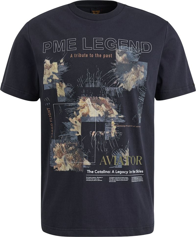 PME Legend Jersey T-Shirt Logo Navy - Größe 3XL günstig online kaufen