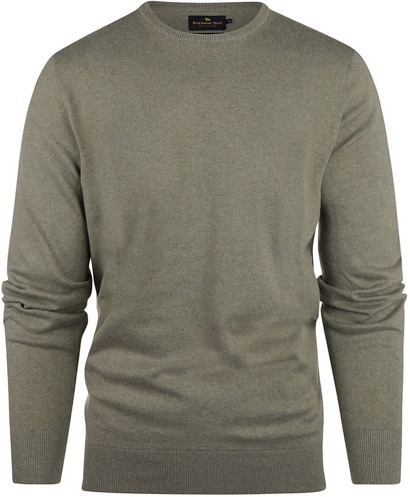 Steppin' Out Trui Cotton Cashmere Olijfgroen