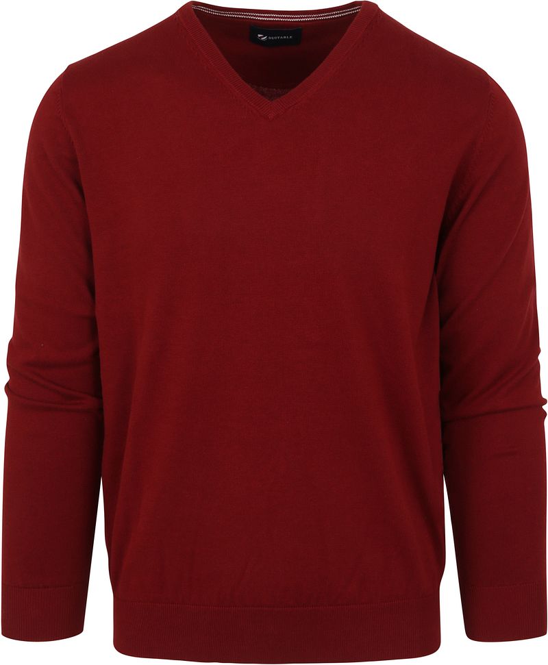 Suitable Pull Col-V Vini Rouge taille S
