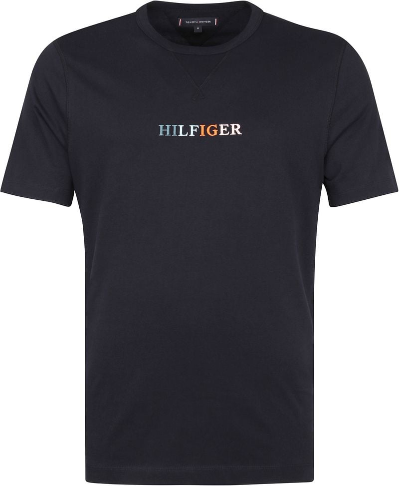 Tommy Hilfiger T-shirt Logo Blau Navy - Größe S günstig online kaufen