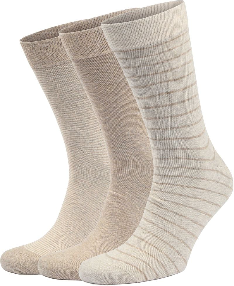 Suitable Socken 3-Pack Druck Ecru - Größe 42-46 günstig online kaufen