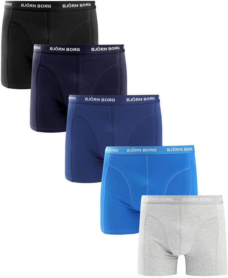 Bjorn Borg Boxers Cotton Stretch 5-Pack Blau grau - Größe L günstig online kaufen