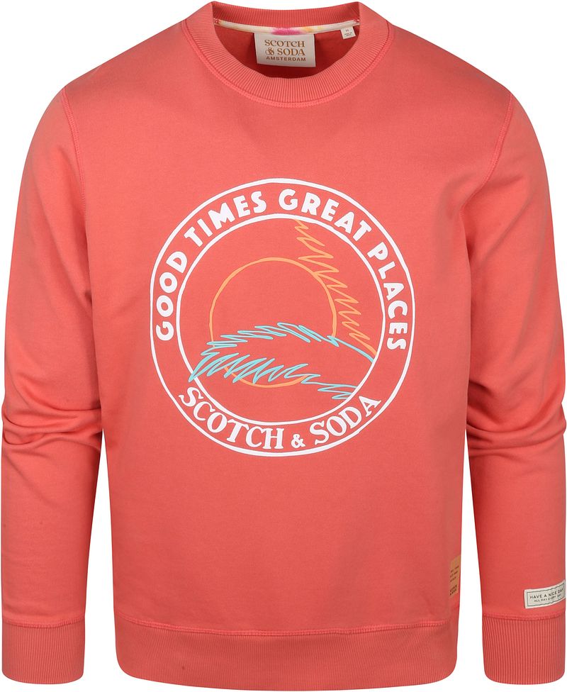 Scotch and Soda Pull Imprimé Rouge taille M