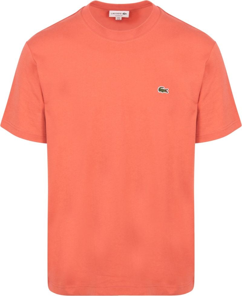 Lacoste Heren Zalm T-shirt met Logo Orange Heren