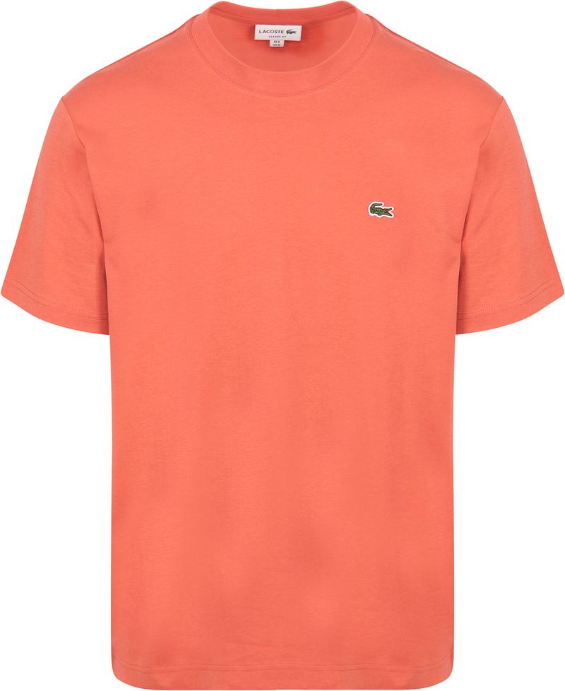 Lacoste Heren Zalm T-shirt met Logo Orange Heren
