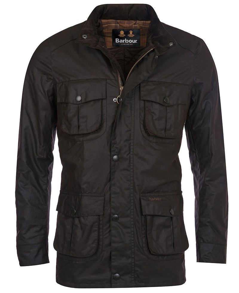 Barbour Manteau Ciré Corbridge Olive  Marron Vert foncé Vert taille M