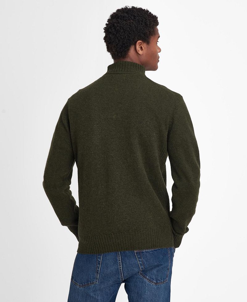 Barbour Half Zip Trui Wol Olijfgroen