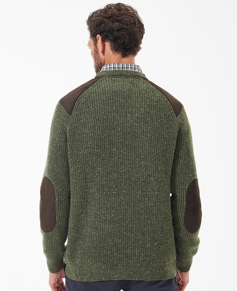 Barbour Trui Raisthorpe Lamswol Olijfgroen