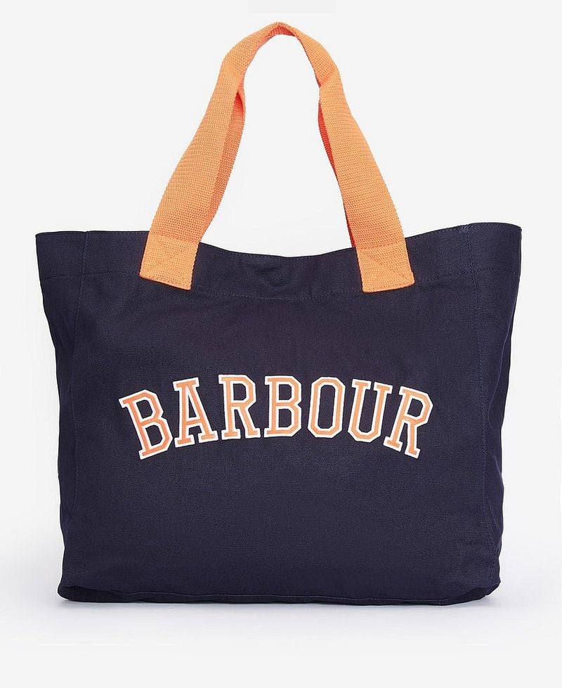 Barbour Damestas Logo Holiday Tote Navy