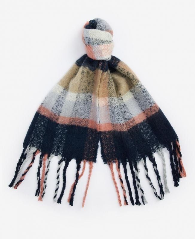 Barbour Damesshawl Check Navy