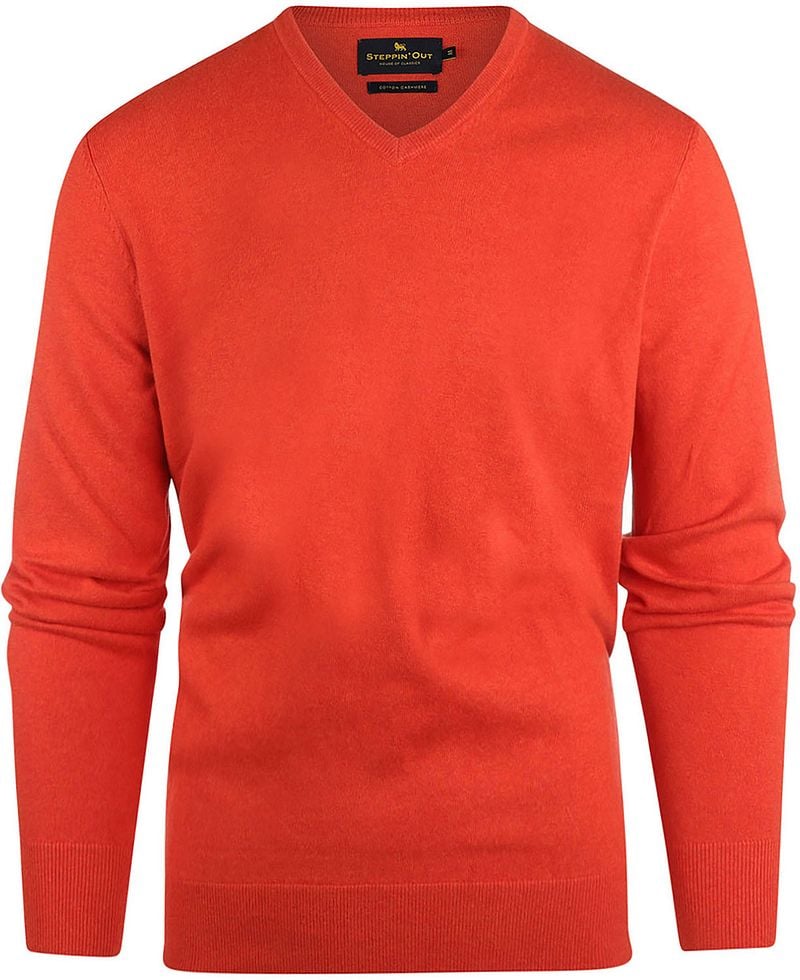 Steppin' Out Trui Cotton Cashmere V-hals Rood