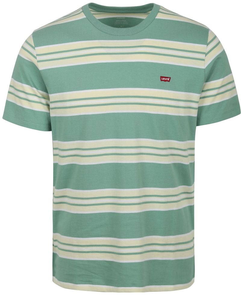 Levis LEVI'S Batwing Stripe T-Shirt Green- Heren Green
