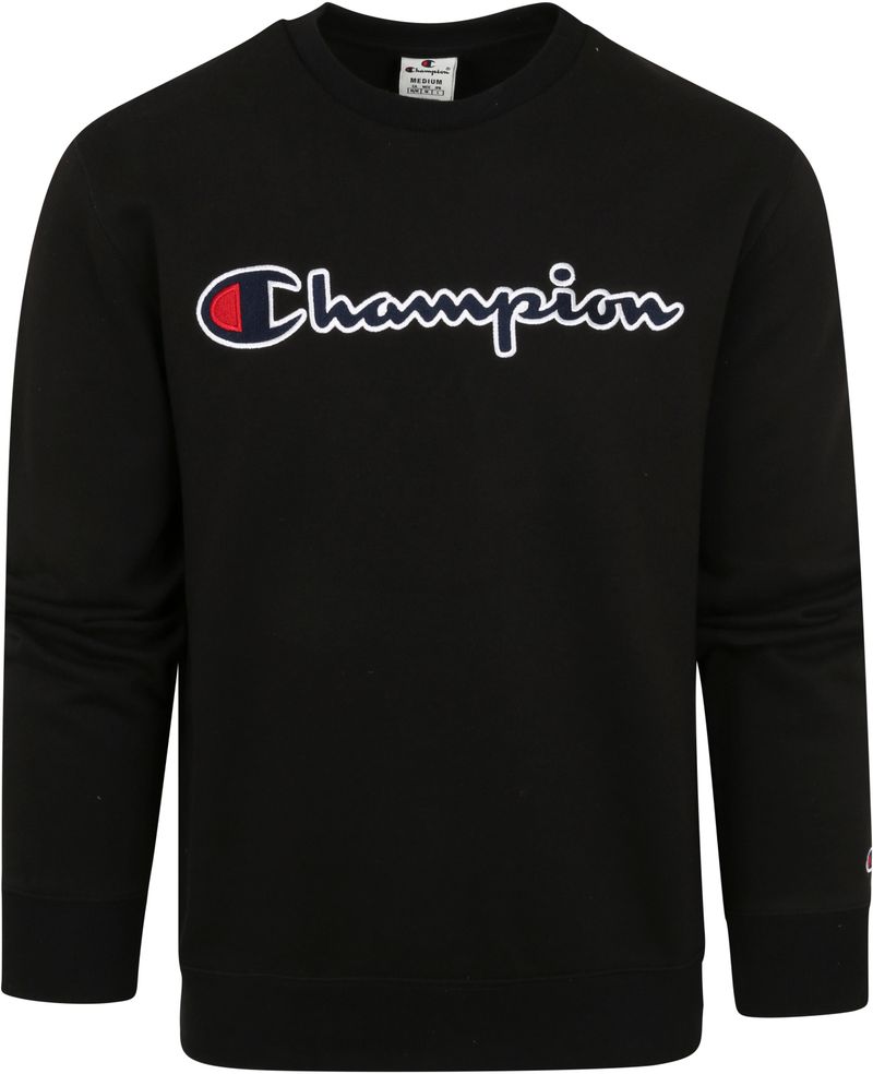 Champion Sweater Script Logo Schwarz