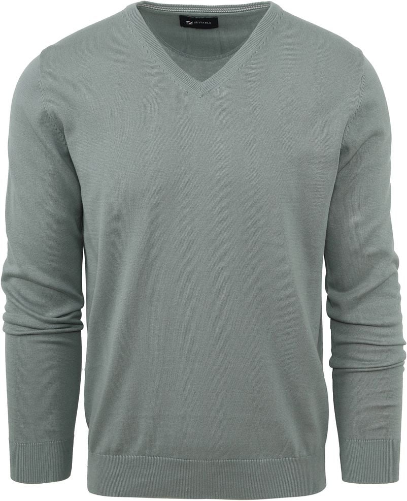 Suitable Pullover Vini V-Hals Groen