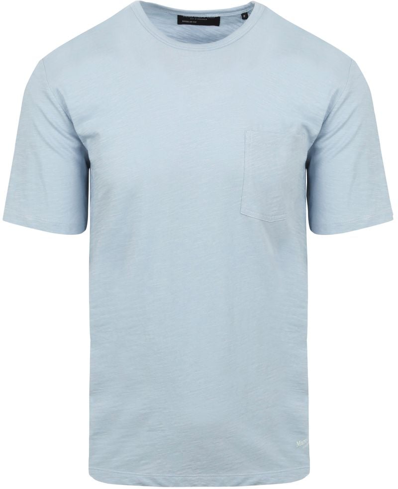 Marc O'Polo T-Shirt Slubs Lichtblauw
