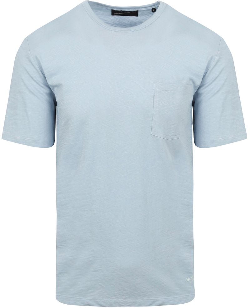Marc O'Polo T-shirt T-Shirt Slubs Lichtblauw