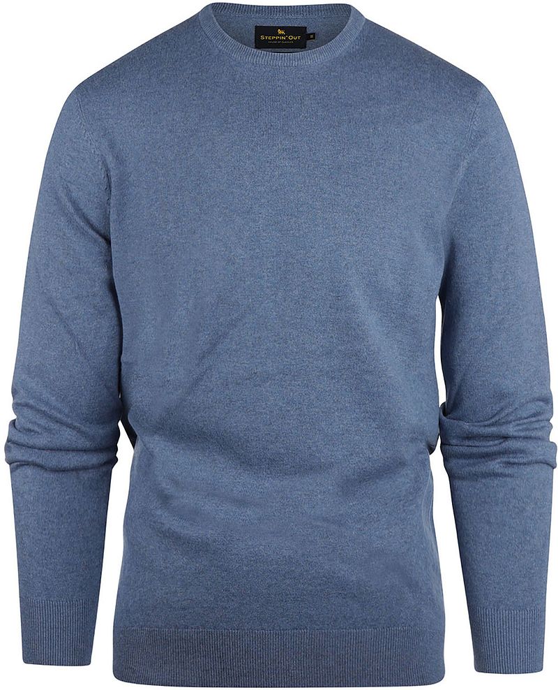 Steppin' Out Trui Cotton Cashmere Indigo Blauw