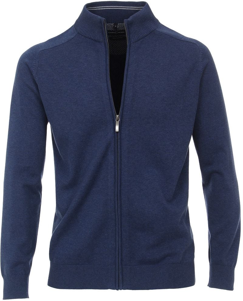 Casa Moda Cardigan Zippé Bleu taille L