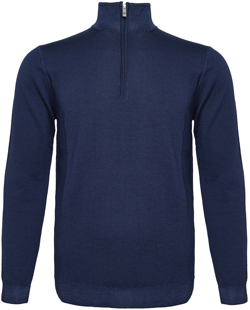 R2 Half Zip Pullover Merino Wolle Navy - Größe M günstig online kaufen