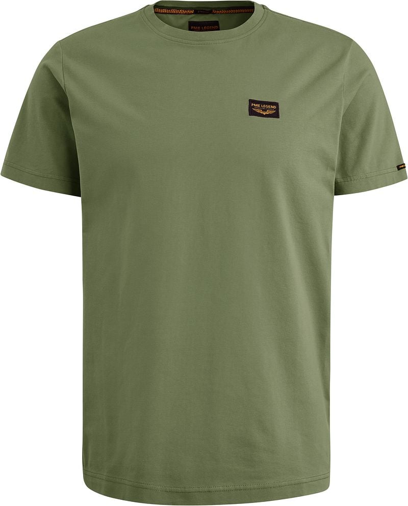 PME LEGEND Heren Polo's & T-shirts Short Sleeve R-neck Guyver Tee Groen