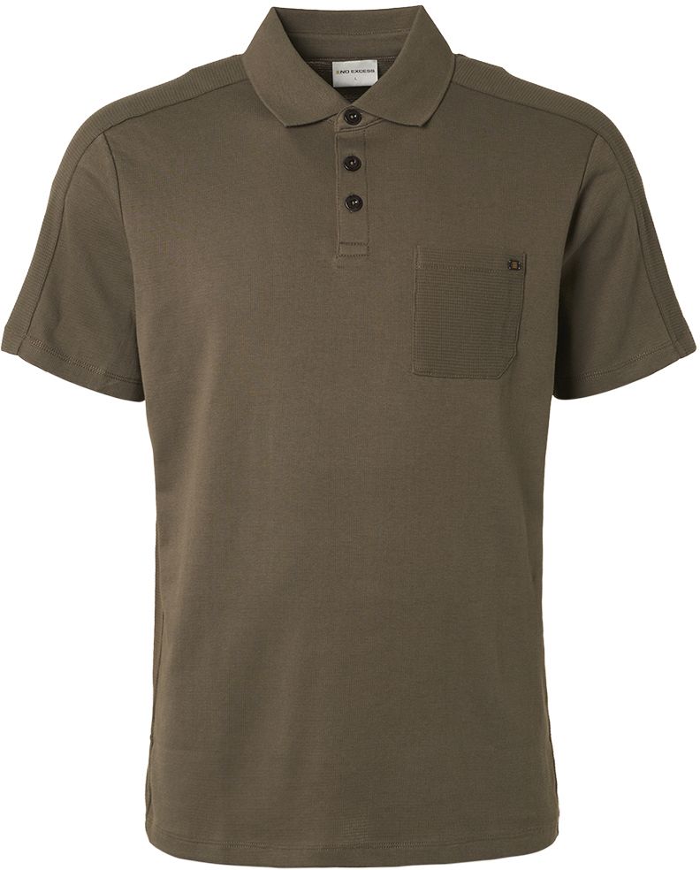 Polo No-Excess Jacquard Army Vert Vert foncé taille XXL