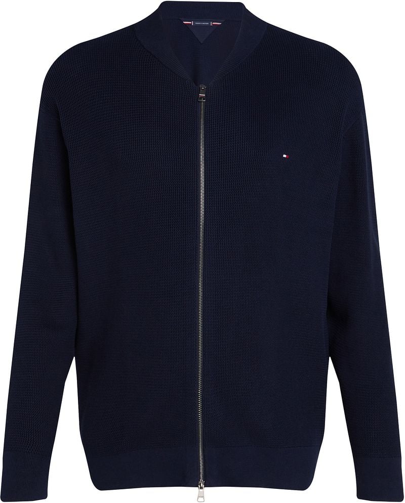 Tommy Hilfiger Big & Tall Strickjacke Structure Navy - Größe 4XL günstig online kaufen