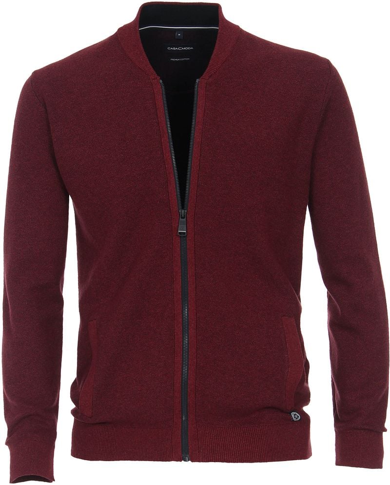 Casa Moda Cardigan Mélangé Bordeaux Rouge taille XL