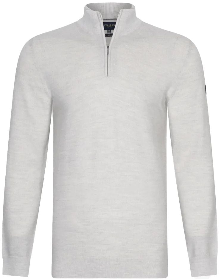 Cavallaro Merino Half-Zip Hellgrau - Größe XXL günstig online kaufen