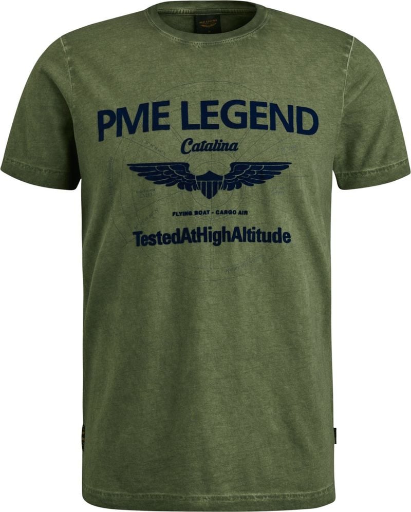 PME Legend regular fit T-shirt met logo groen