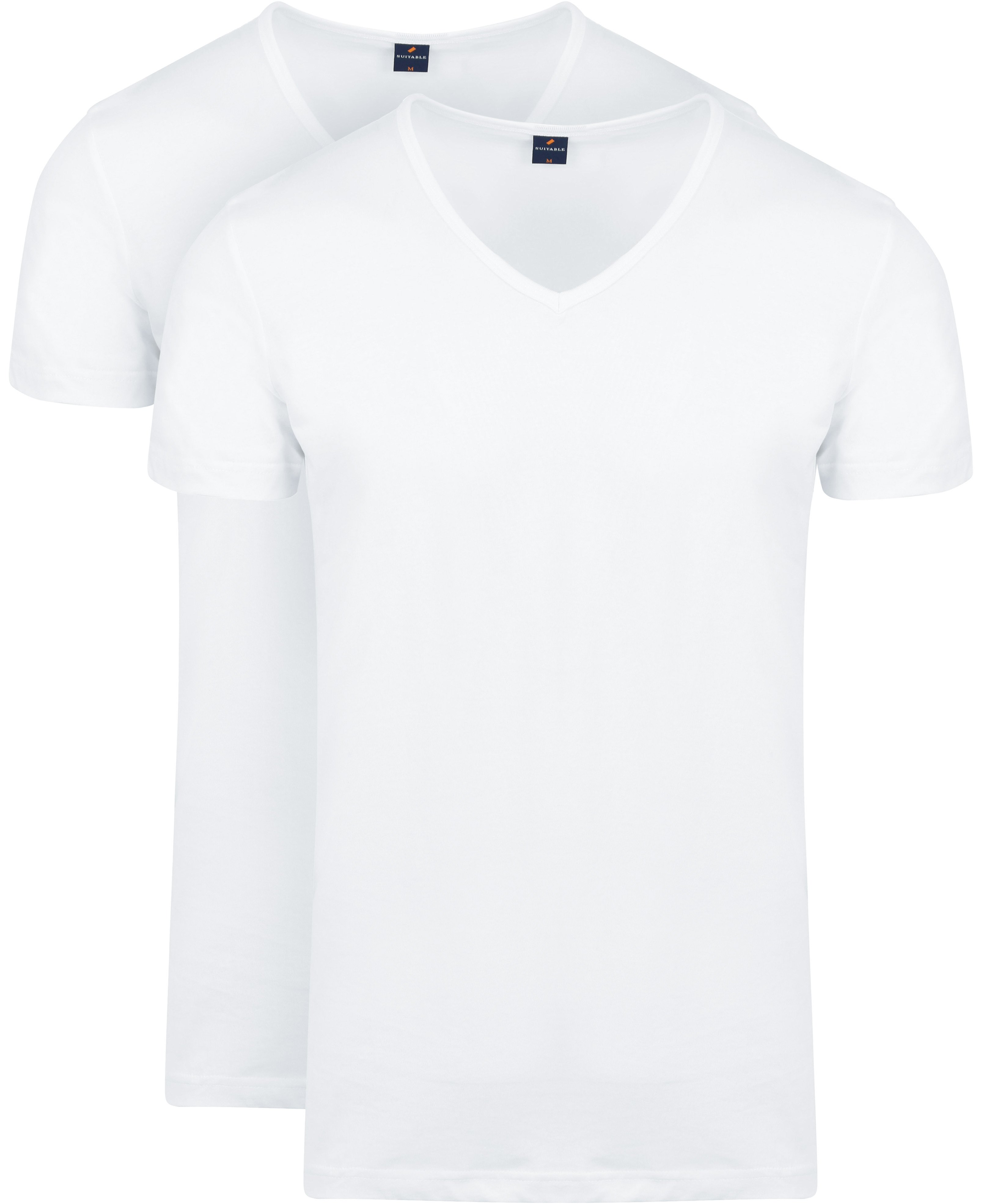 Vita T-Shirt V-Hals Wit 2-Pack