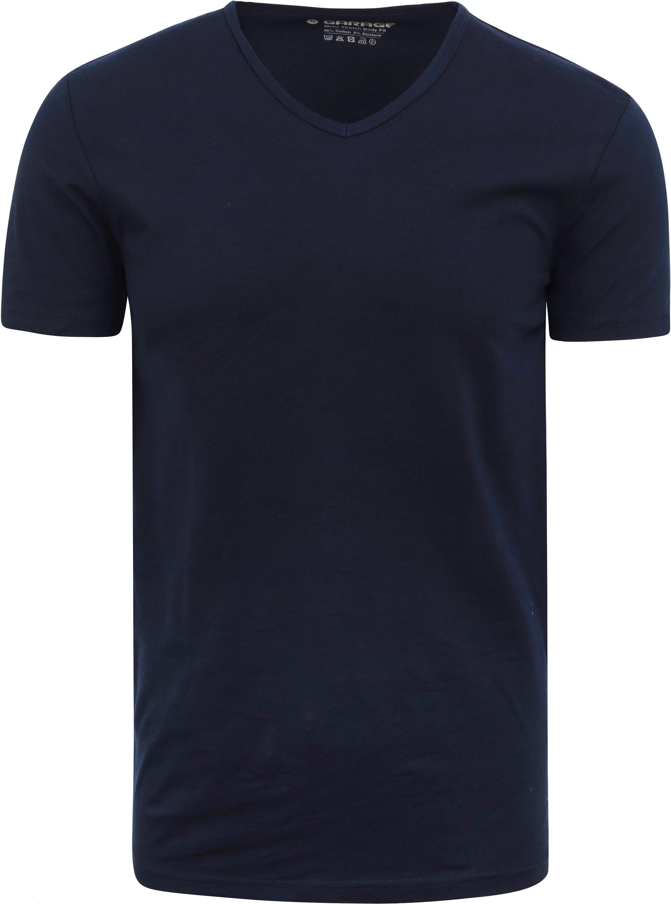 Stretch Basic Navy V-Hals