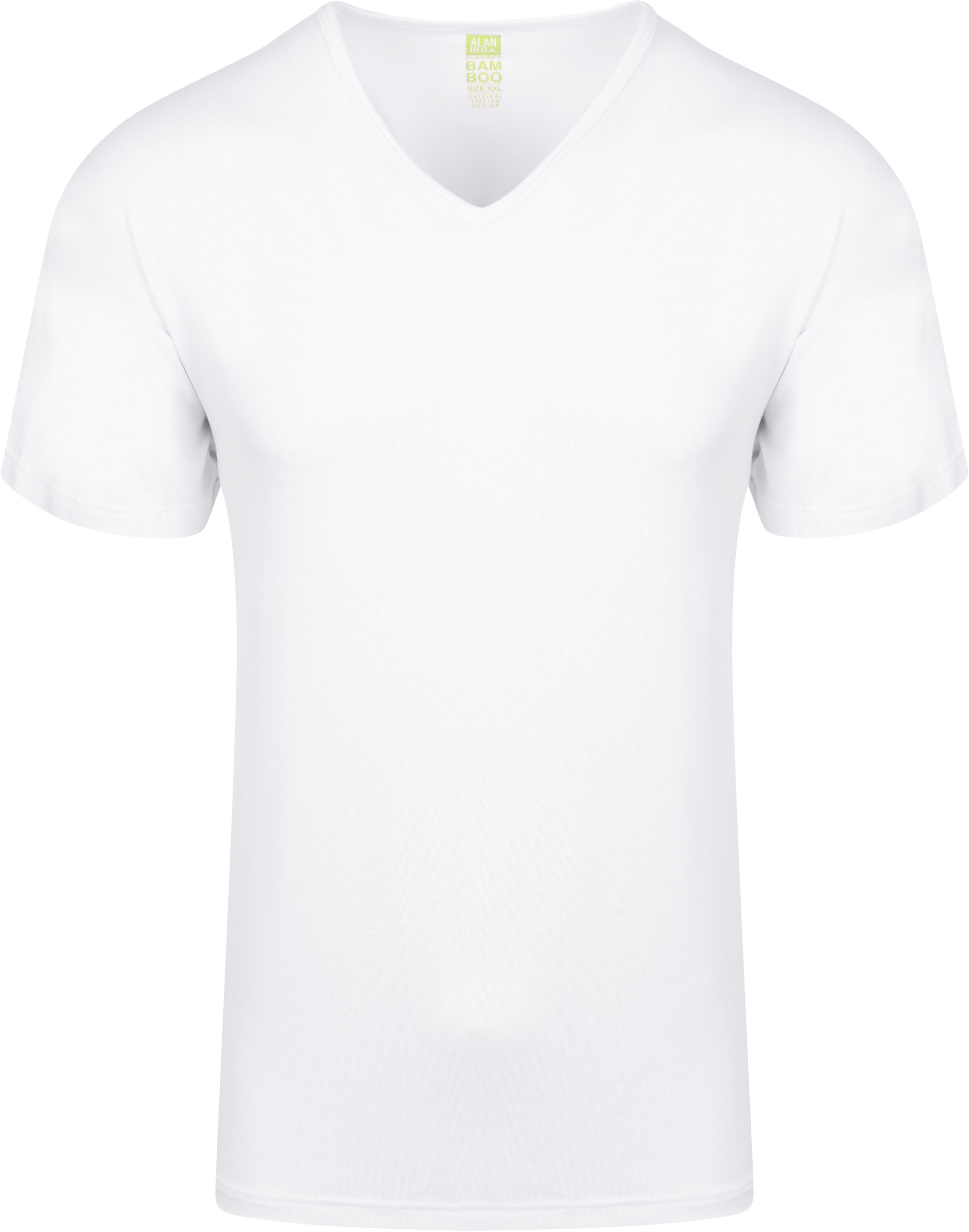 Alan Red Bamboo T shirt V Ausschnitt WeiB 6663 SP 01 Baltim T shirt White kaufen Suitable