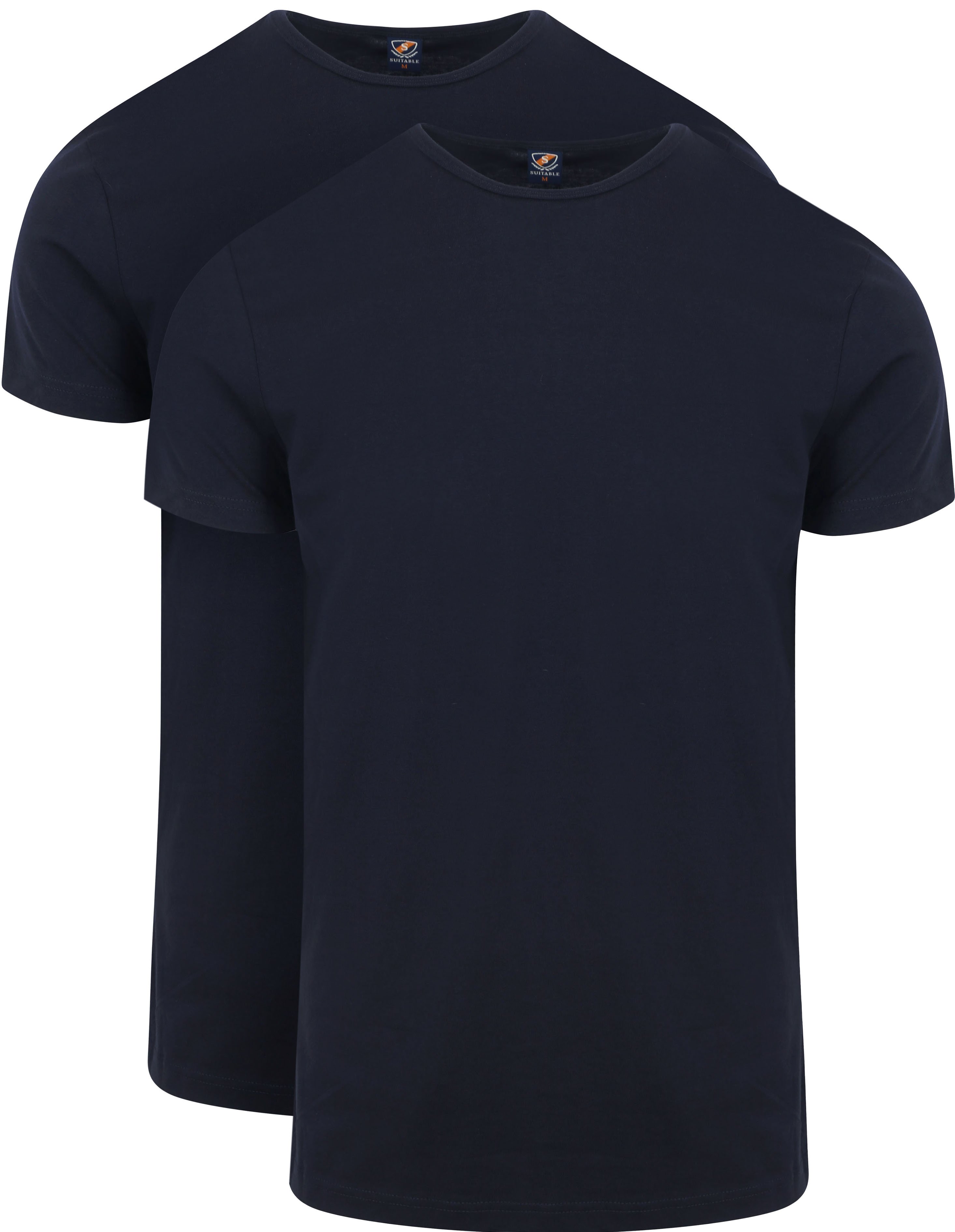 Ota T-Shirt Ronde Hals Navy 2-Pack