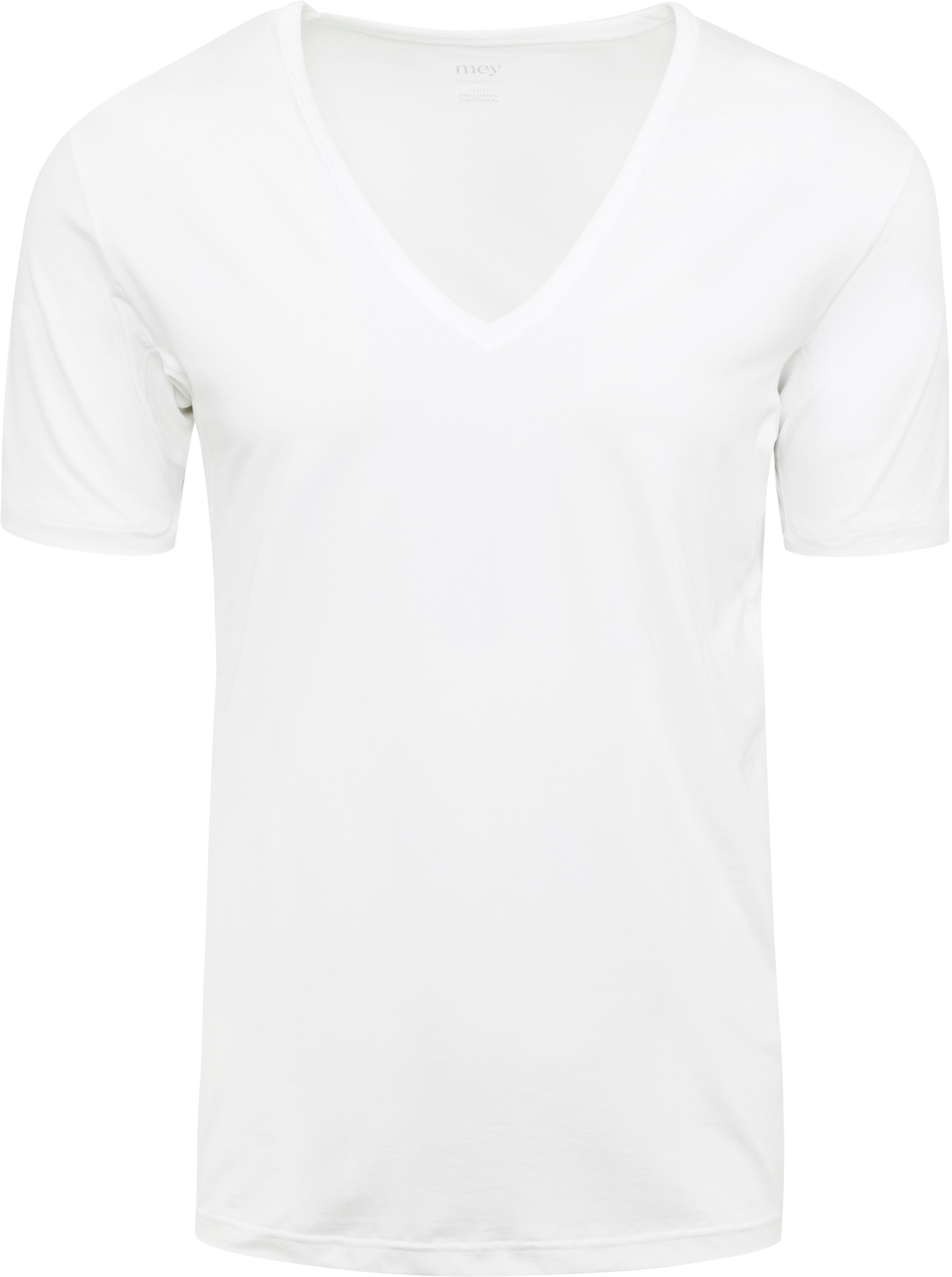 Dry Cotton V-hals T-shirt Wit