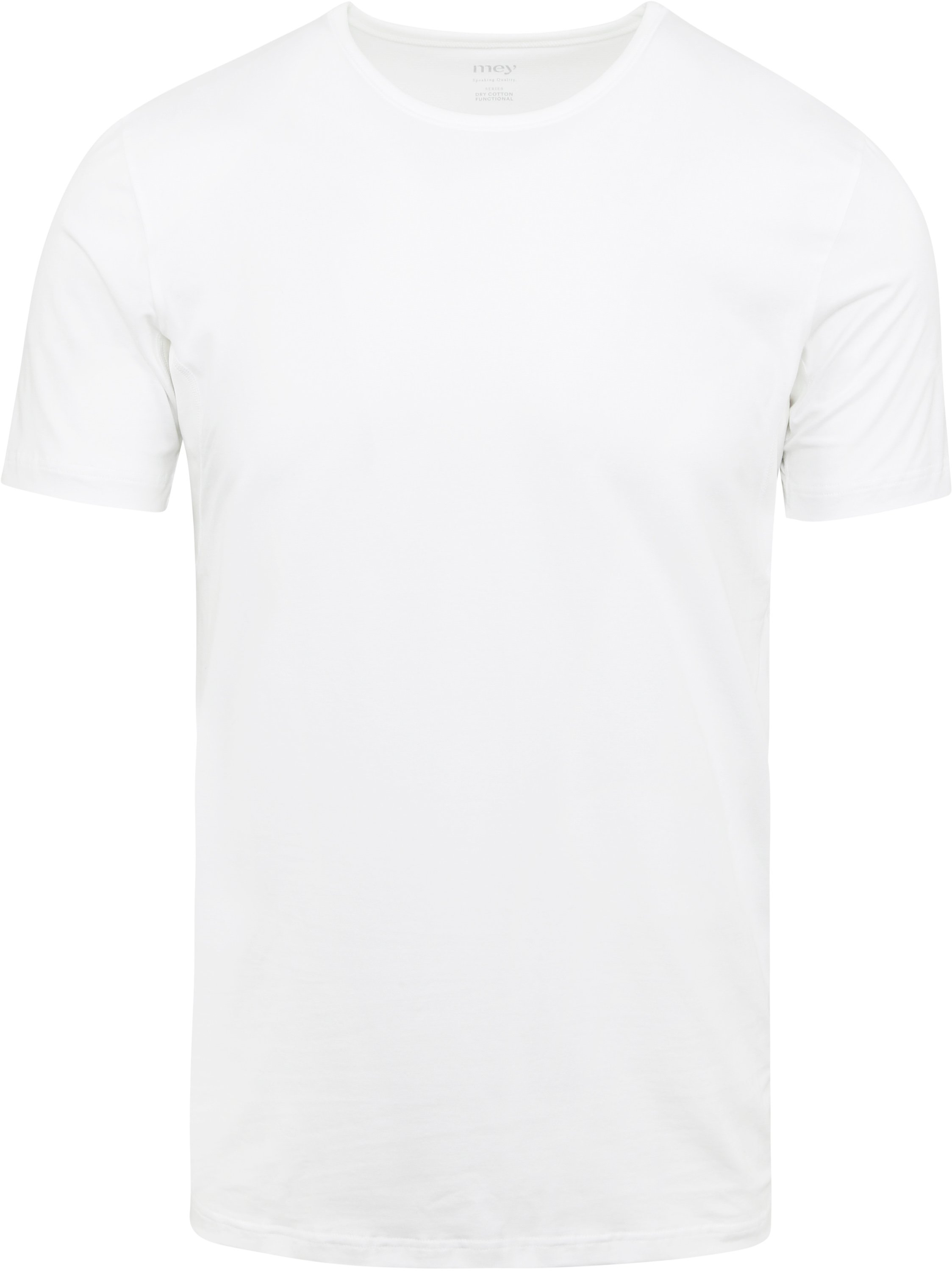 O-hals Dry Cotton T-shirt Wit