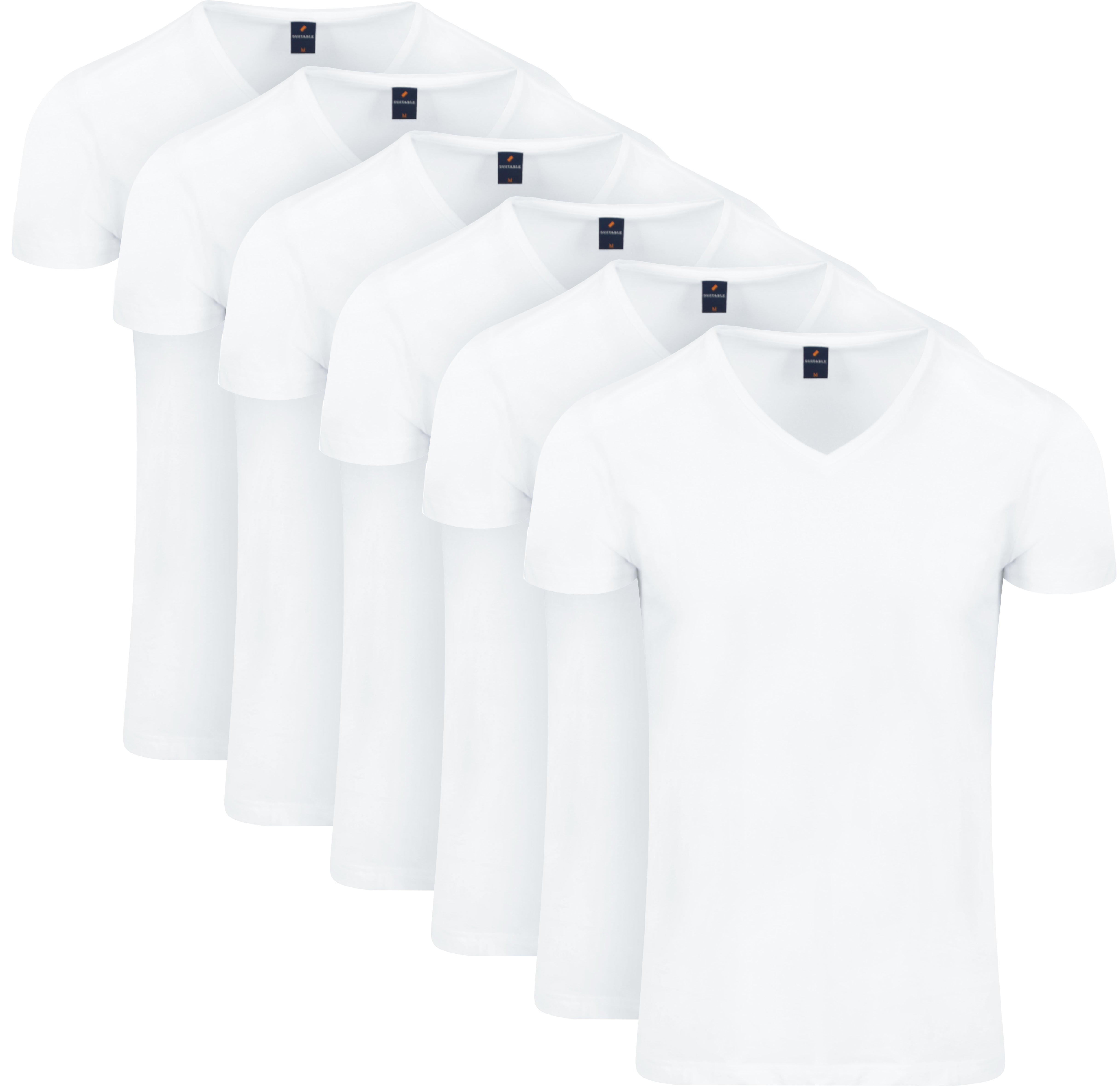 Vitasu T-Shirt V-Hals Wit 6-Pack