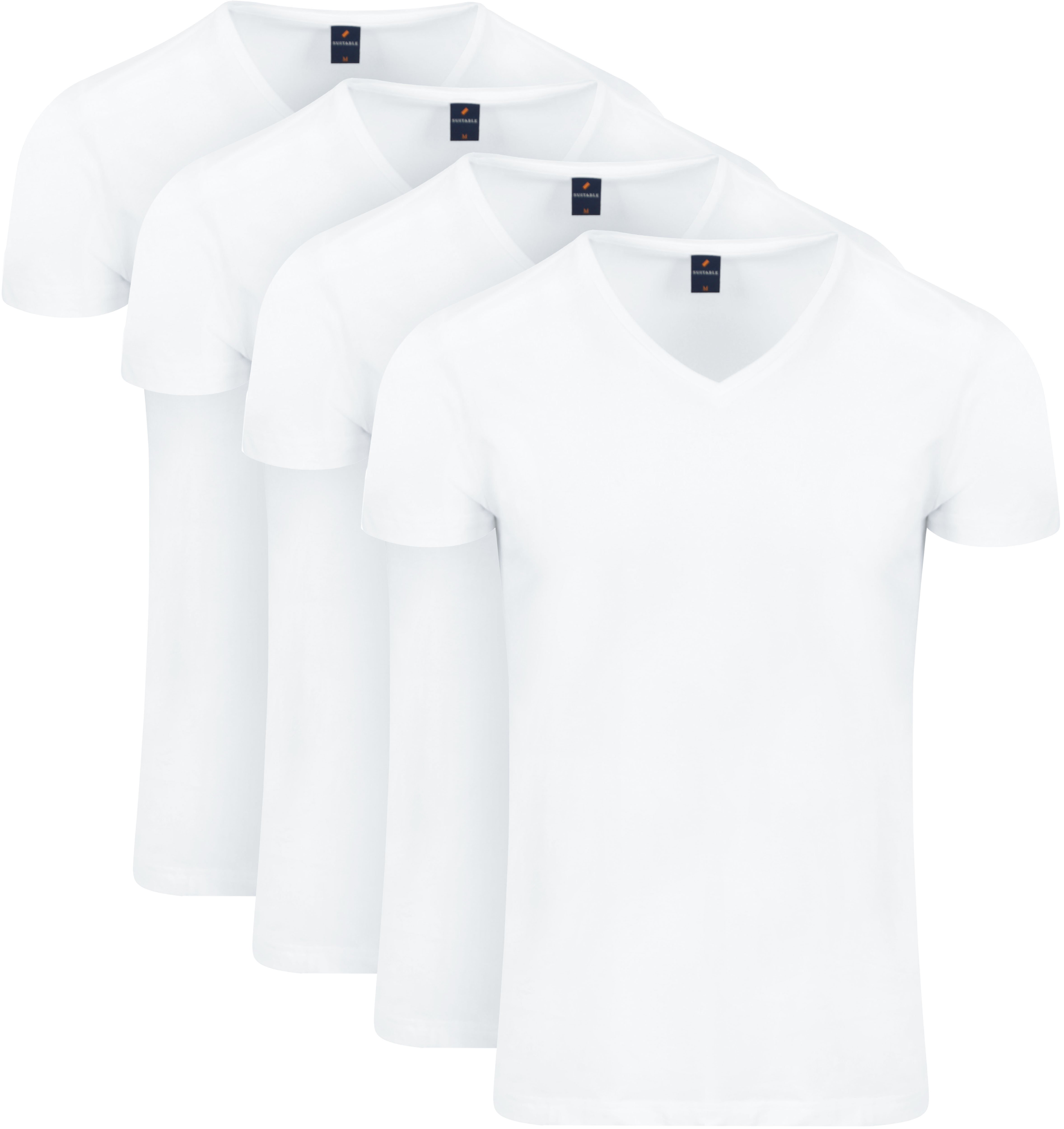 Vitasu T-Shirt V-Hals Wit 4-Pack