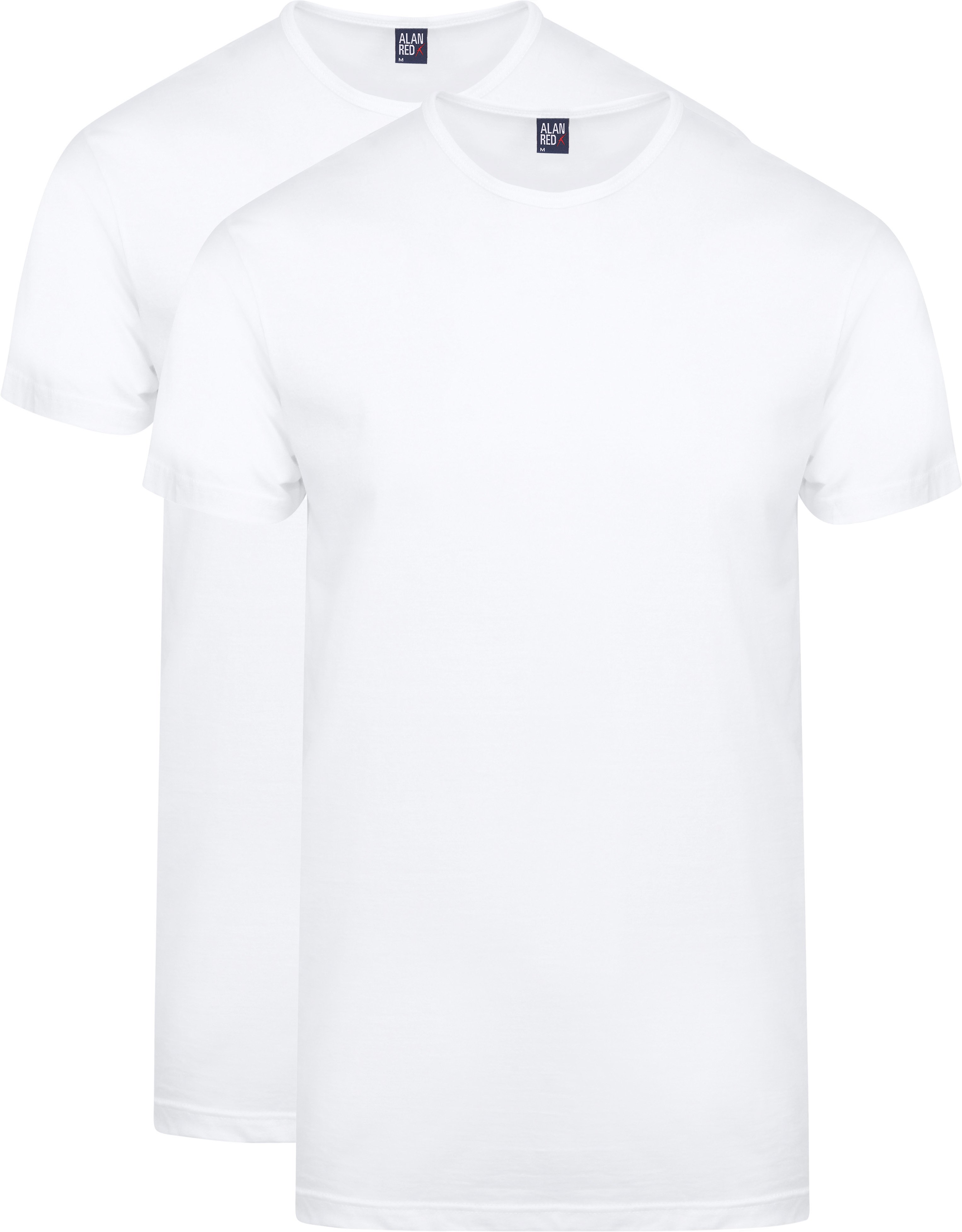 Derby Extra Lange T-shirts Wit (2Pack)