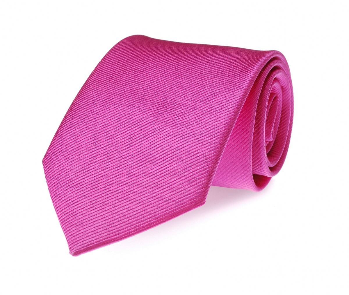 Krawatte Seide Fuchsia Uni F21 foto 0