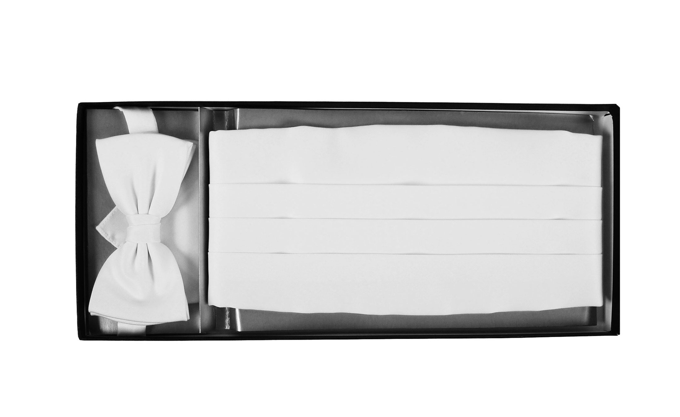 Cumberband + Bow Tie White foto 1