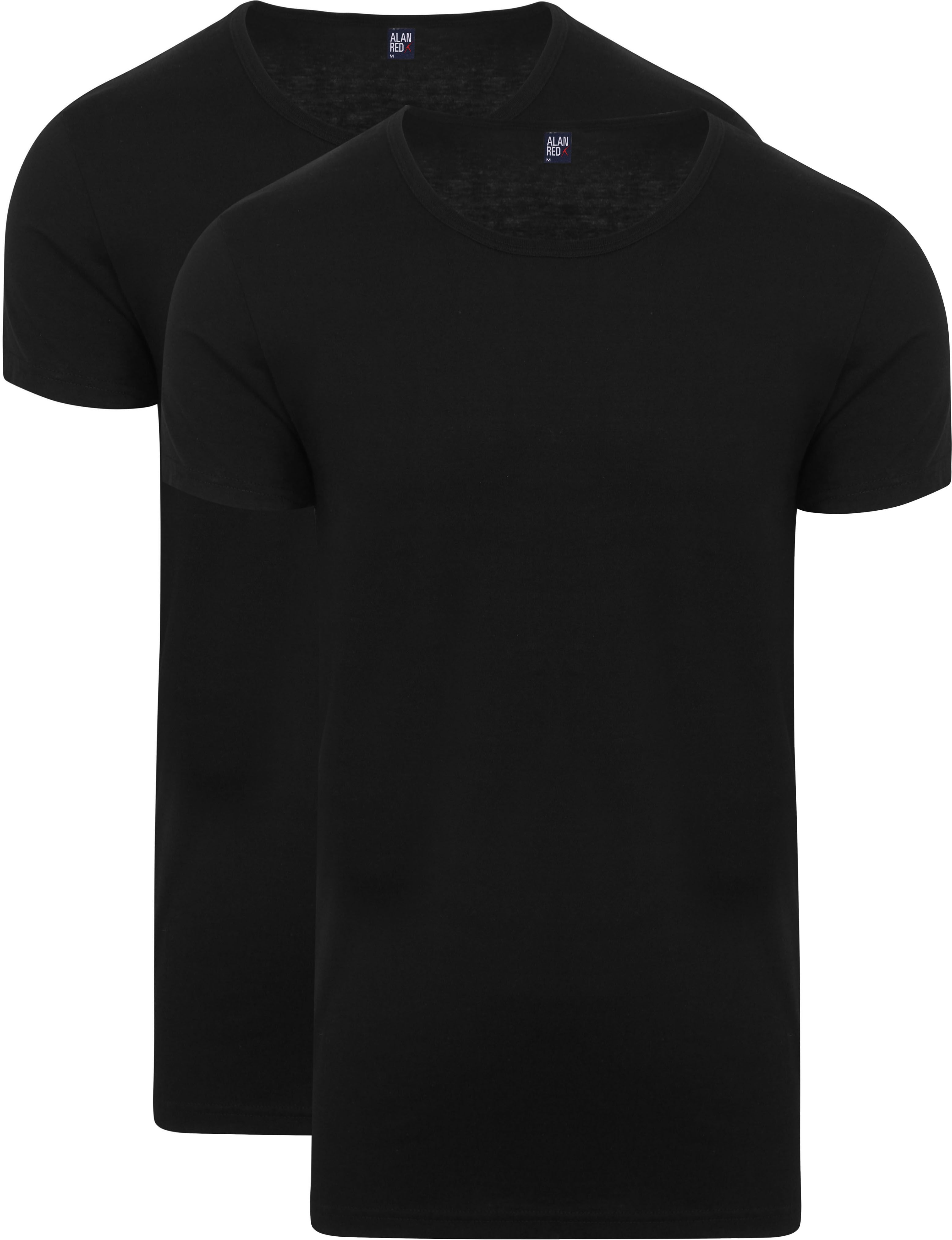 Brede Ronde Hals James (2Pack) Zwart