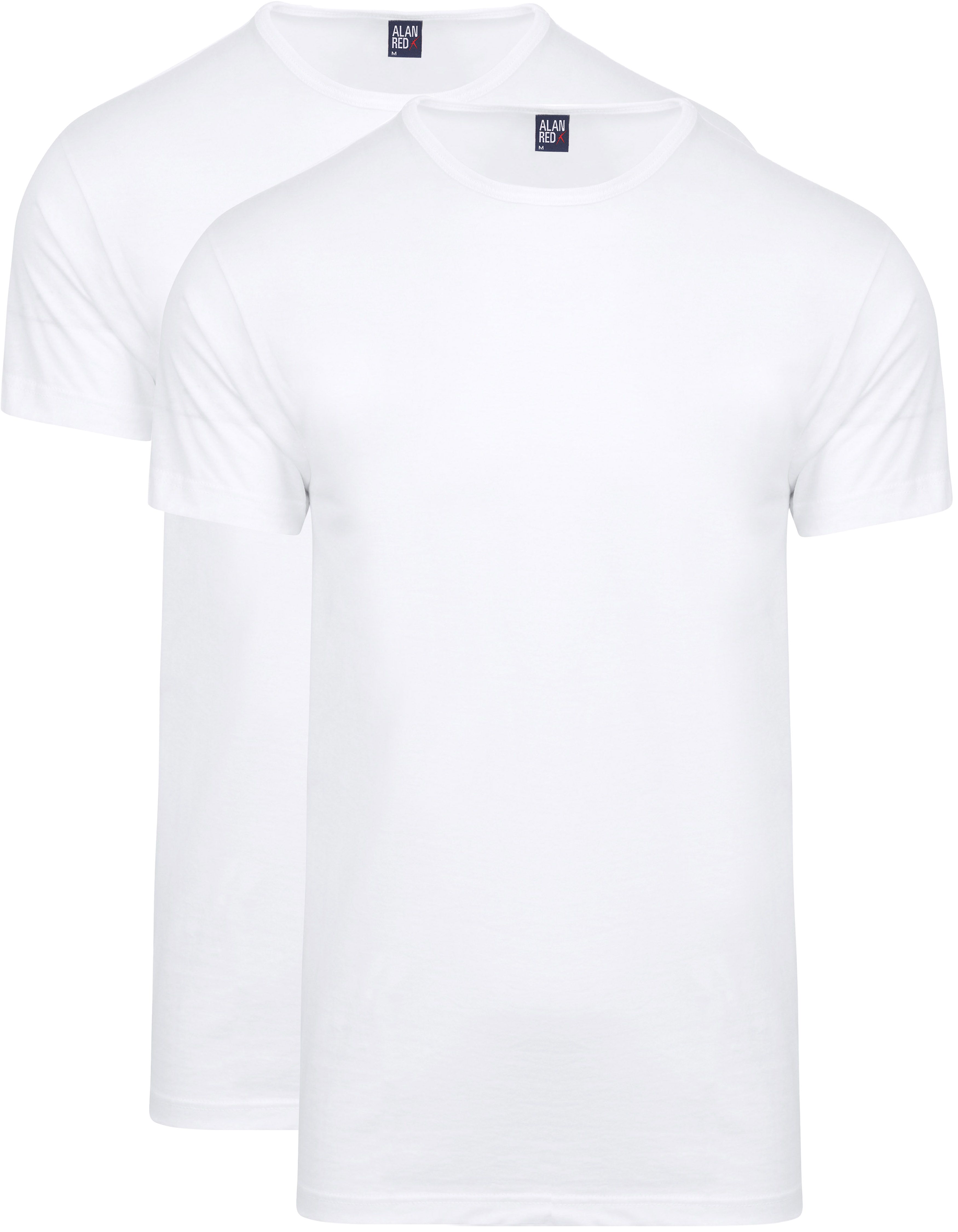 Derby Round Neck T-shirt White 2-Pack