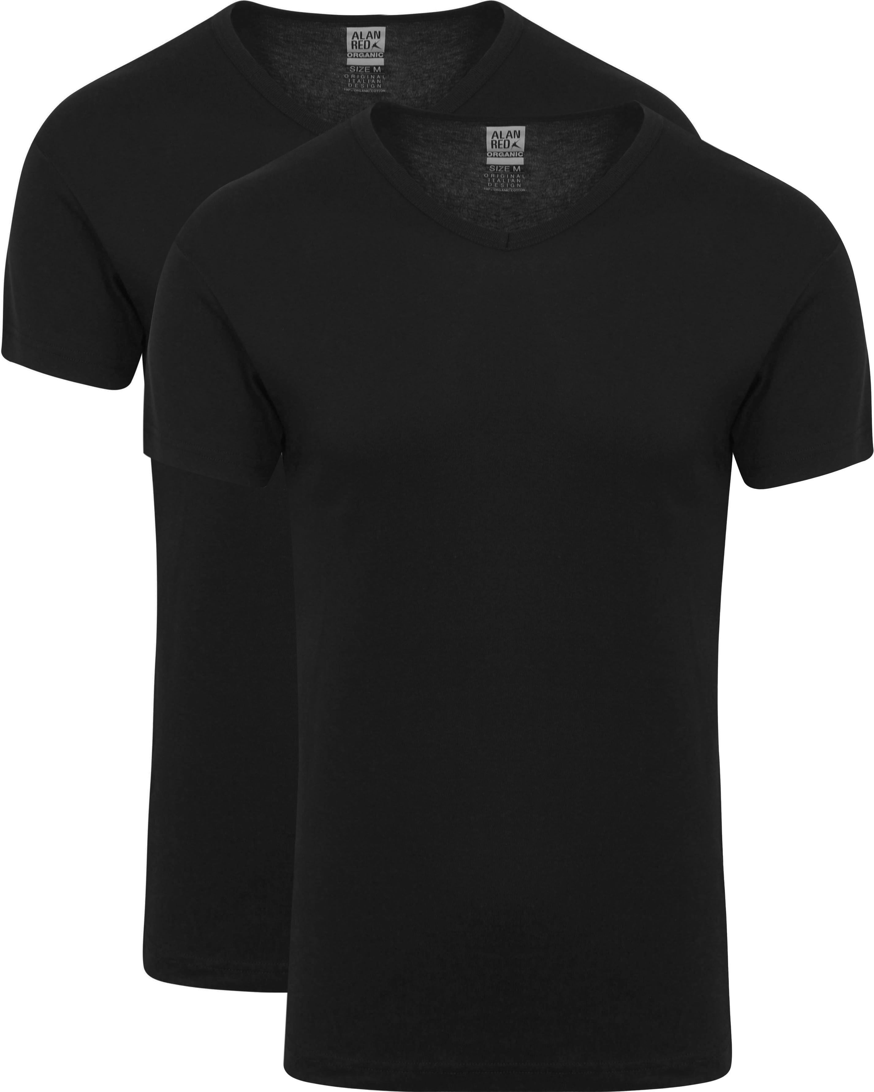 T-Shirt Vancouver Col-V Noir Lot de 2