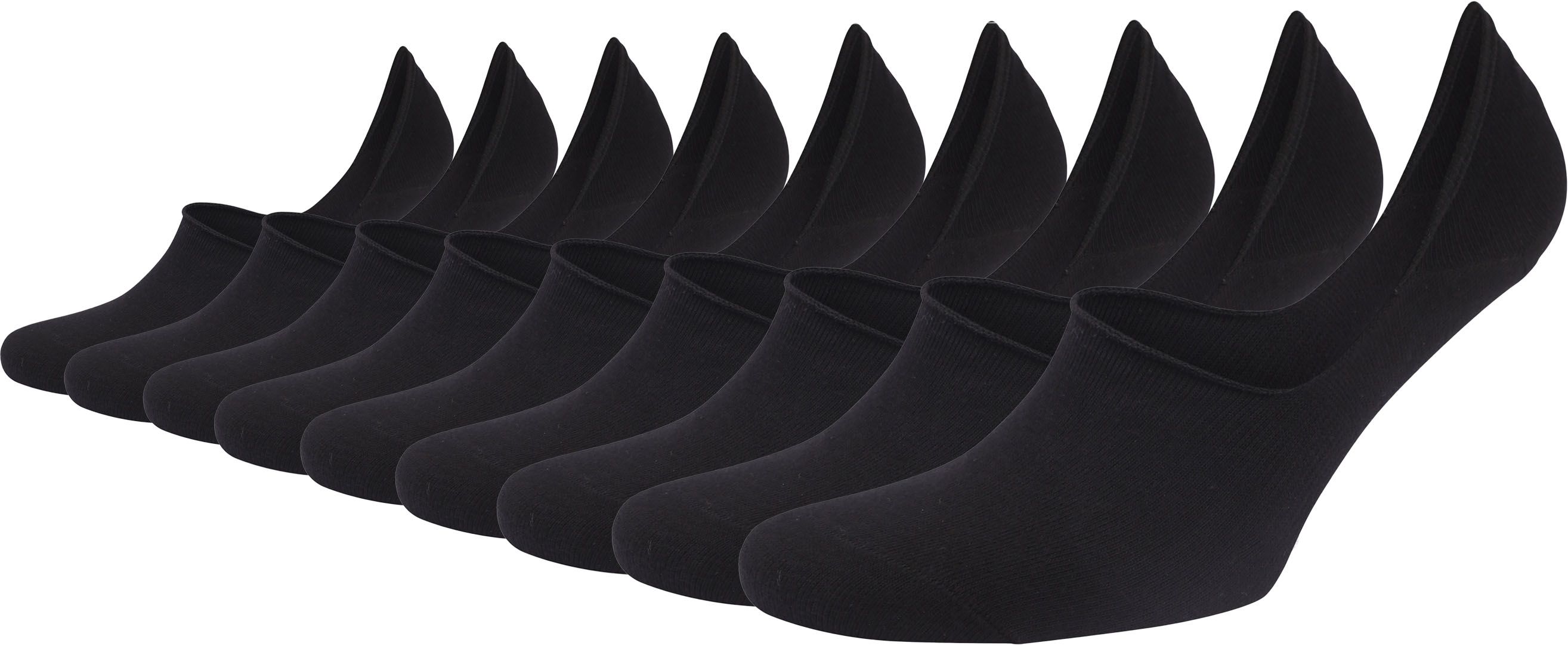 Füßlinge/ Sneaker Socken Schwarz im 9er-Pack aus Bio-Baumwolle