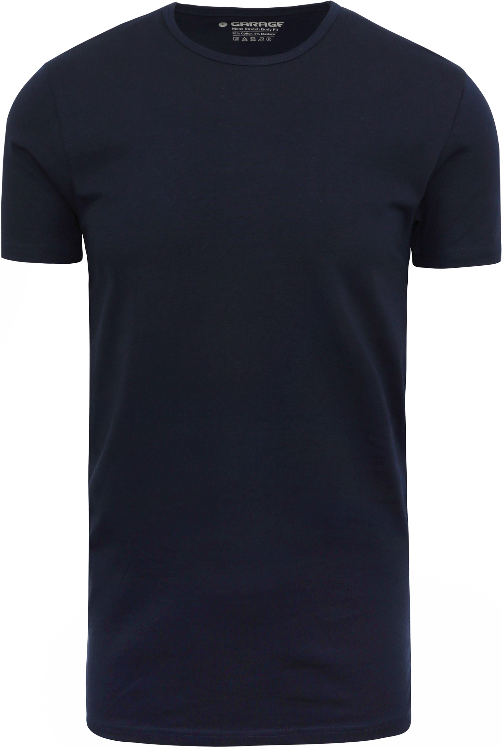Stretch Basic Navy O-Neck