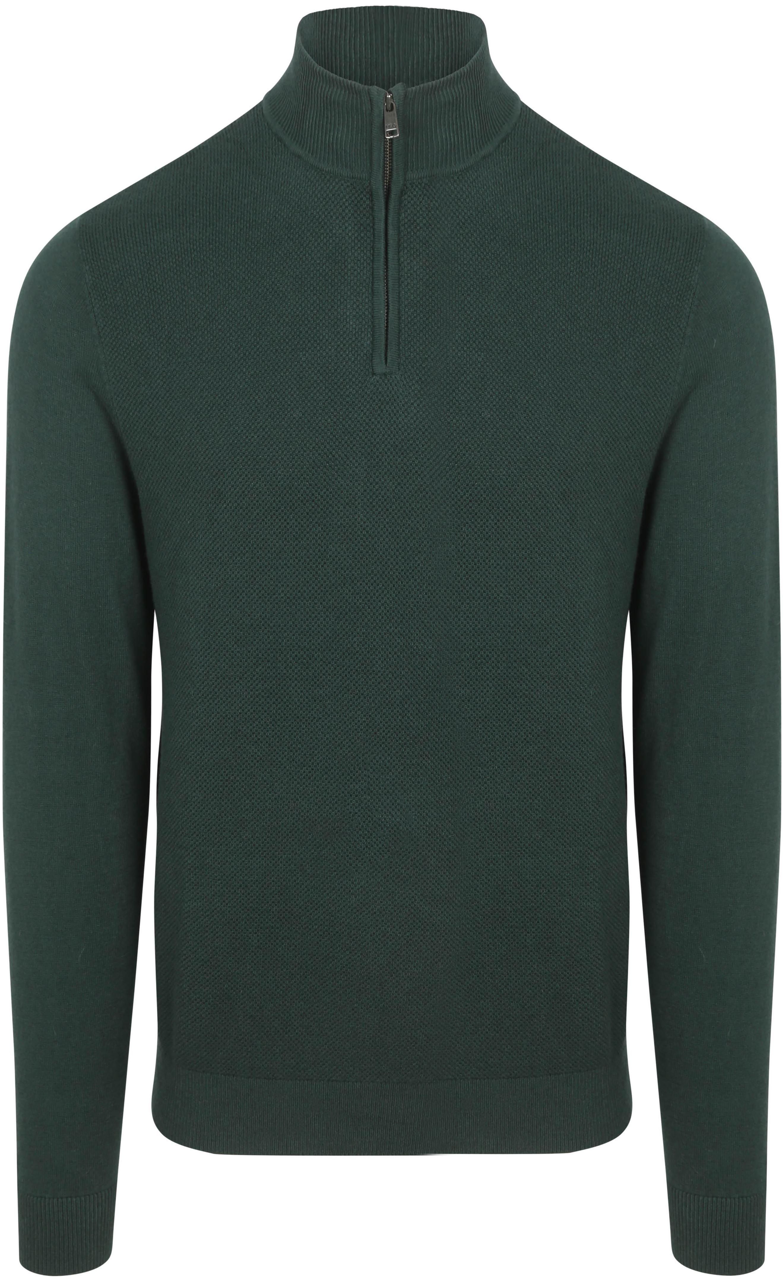 Half Zip Pullover Merino Wool Pine Green