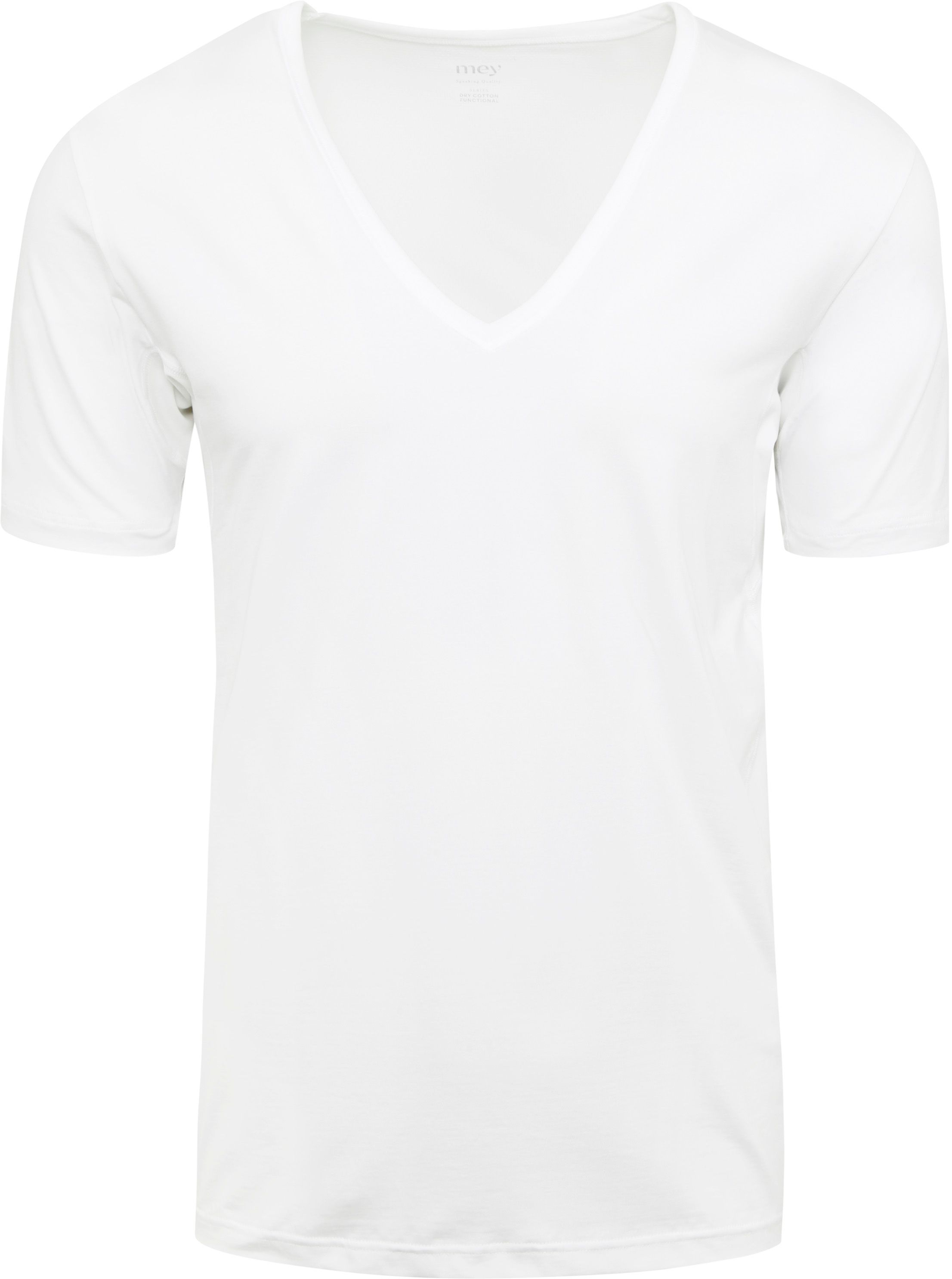 Dry Cotton V-hals T-shirt Wit