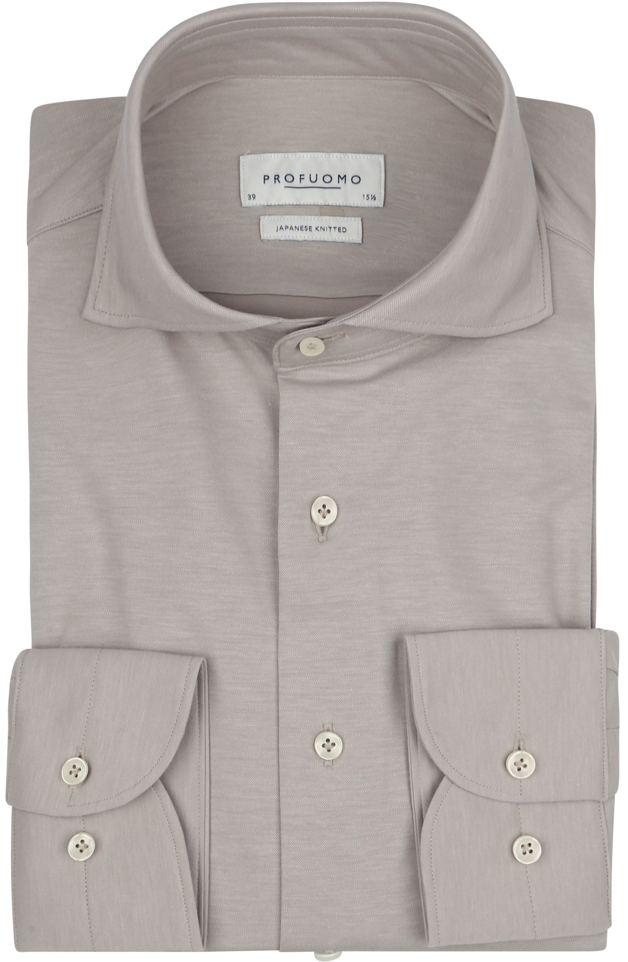Japanese Knitted Hemd Melange Beige